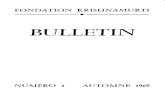 Bulletin Numéro 4 Automne 1969