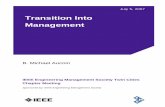 Transition Into Management