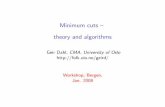 Minimum cuts – theory and algorithms