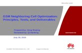 6 GSM Neighboring Cell Optimization Principles, Tools, And Deliverables 20101130