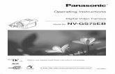 Manuale in Inglese Videocamera Panasonic Nv Gs75eb