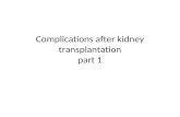 Complications After Kidney Transplantation
