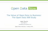 Friday lunchtime lecture: The value of open data to business - the Open Data 500 Study, with Joe Gurin