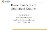 Basic Concepts of Statistical Studies