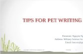 PET Writingt Tips