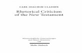 Carl Joachim Classen Rhetorical Criticism of the New Testament Wissenschaftliche Untersuchungen Zum Neuen Testament 128 2000