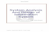Software Analysis & Design of Information System