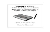 AIRNET 54Mb Low Cost Indoor Access Point Manual