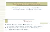 Training and Development INTRO