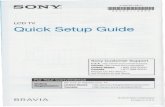 Sony Bravia Quick Setup Guide LCD TV