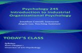 Lecture 1 Overview of IO Psychology