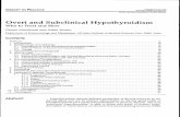 Overt and Subclinical Hypothyroidism