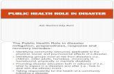 Public Health Role in Disaster