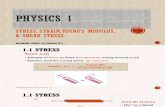 Stress Strain Young Modulus and Shear Stress