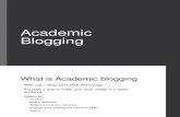 Academic Blogging