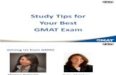Study Tips for Your Best GMAT Student Handout