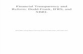 Financial Transparency and Reform: Dodd-Frank, IFRS, And XBRL