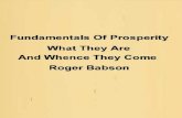 Fundamentals of Prosperity Roger Babson