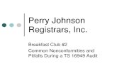 Common TS16949 Audit Findings - Perry Johnson