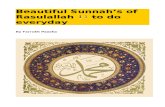 Beautiful Sunnah s of Rasulallah to Do Everyday