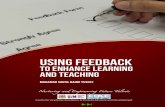 Using Feedback to Enhance Learning and Teaching