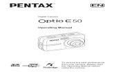 Pentax Optio E50 Camera Manual