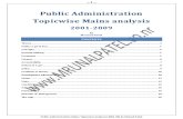 [Public Administration Mains] Complete Topicwise Analysis 2001-09
