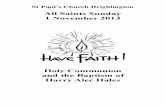 All Saints Sunday and Baptism of Harry Alec Hales