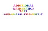 Additonal Mathematics Project Work 2013 Selangor