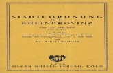 Städteordnung für die Rheinprovinz vom 15. Mai 1856 (1932)