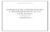 Amarnath Choudhary V. Braithwaite and Co. Ltd.- Case Analysis