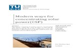 Modern Ways For Concentrating Solar Power