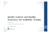QA QC for Antibiotic Testing