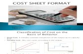 Cost Sheet Format Ppt