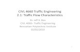 2.1. Traffic Flow Characteristics