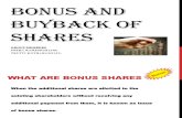 Bonus and Buyback of Shares Pp 2