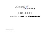 MB0120120108 HS-450i Operator's Manual