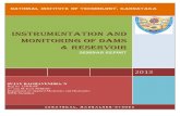 INSTRUMENTATION AND MONITORING OF DAMS & RESERVOIR.