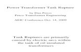 Power Transformer Tank Rupture