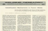 Solidification Mechanisms in Fusion Welds, Savage, Nippes, Erickson, WJ_1976