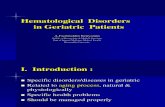 Hematological Disorders in Geriatric Patients
