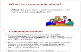 1. What is Communication