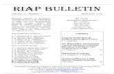 RIAP Bulletin Vol10 Num2 April-June 2006