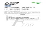 Mitsubishi F700 VFD  Installation Guideline
