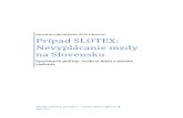 Prípad SLOTEX: Nevyplácanie mzdy na Slovensku