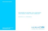 Reservations to CEDAW-An Analysis for UNICEF