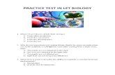 Practice Test in LET BIOLOGY