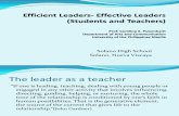Efficient Leaders - Effective Leaders (Students & Leadrers)