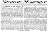 Nazarene Messenger - August 5, 1909
