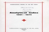 International Review of the Red Cross - Analytical Index 1961–1974